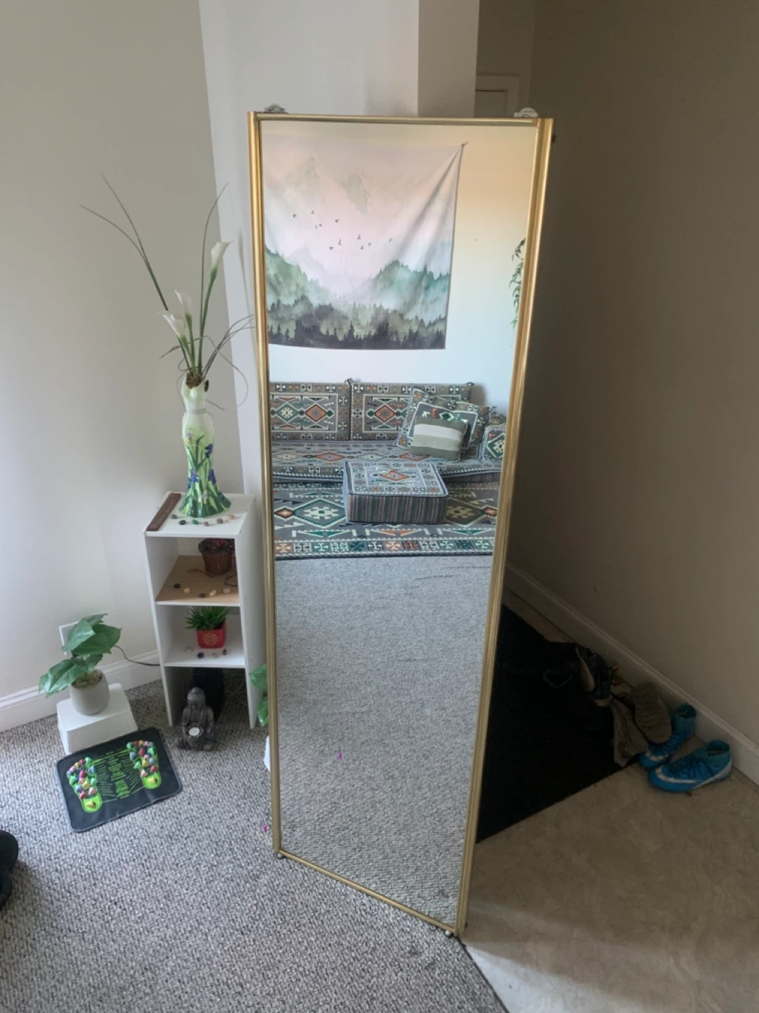 Large Mirror - Full Length Standing Mirror with Gold Frame