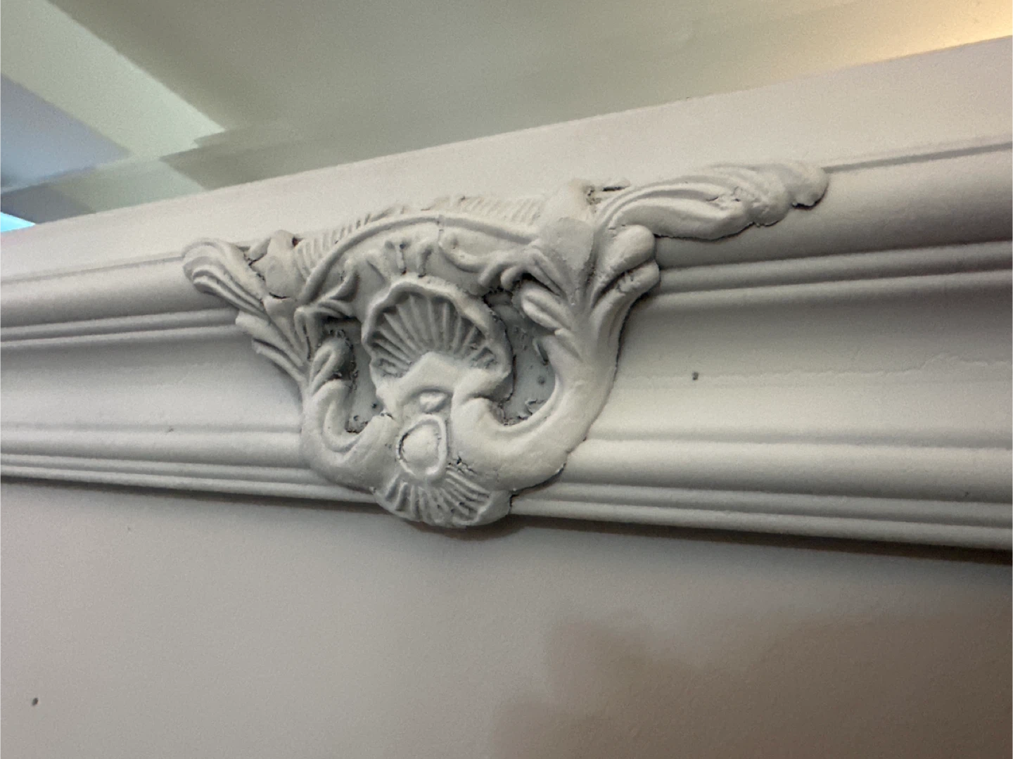 Ornate White Frame Wall Mirror - photo 3