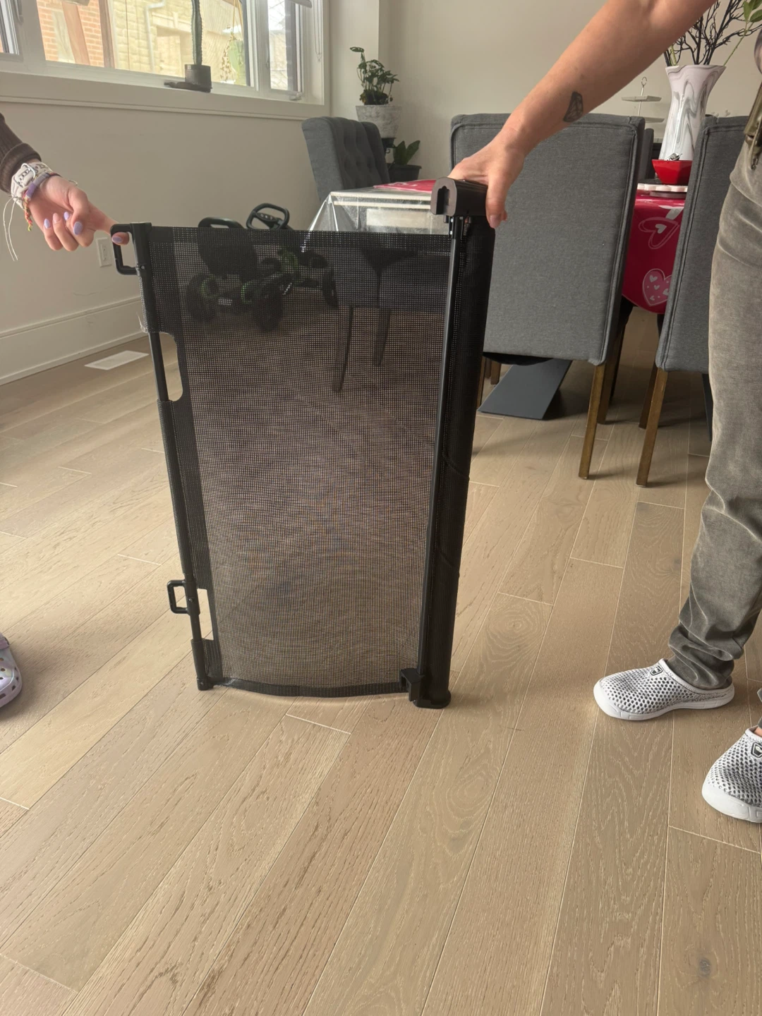 Black Mesh Pet Gate