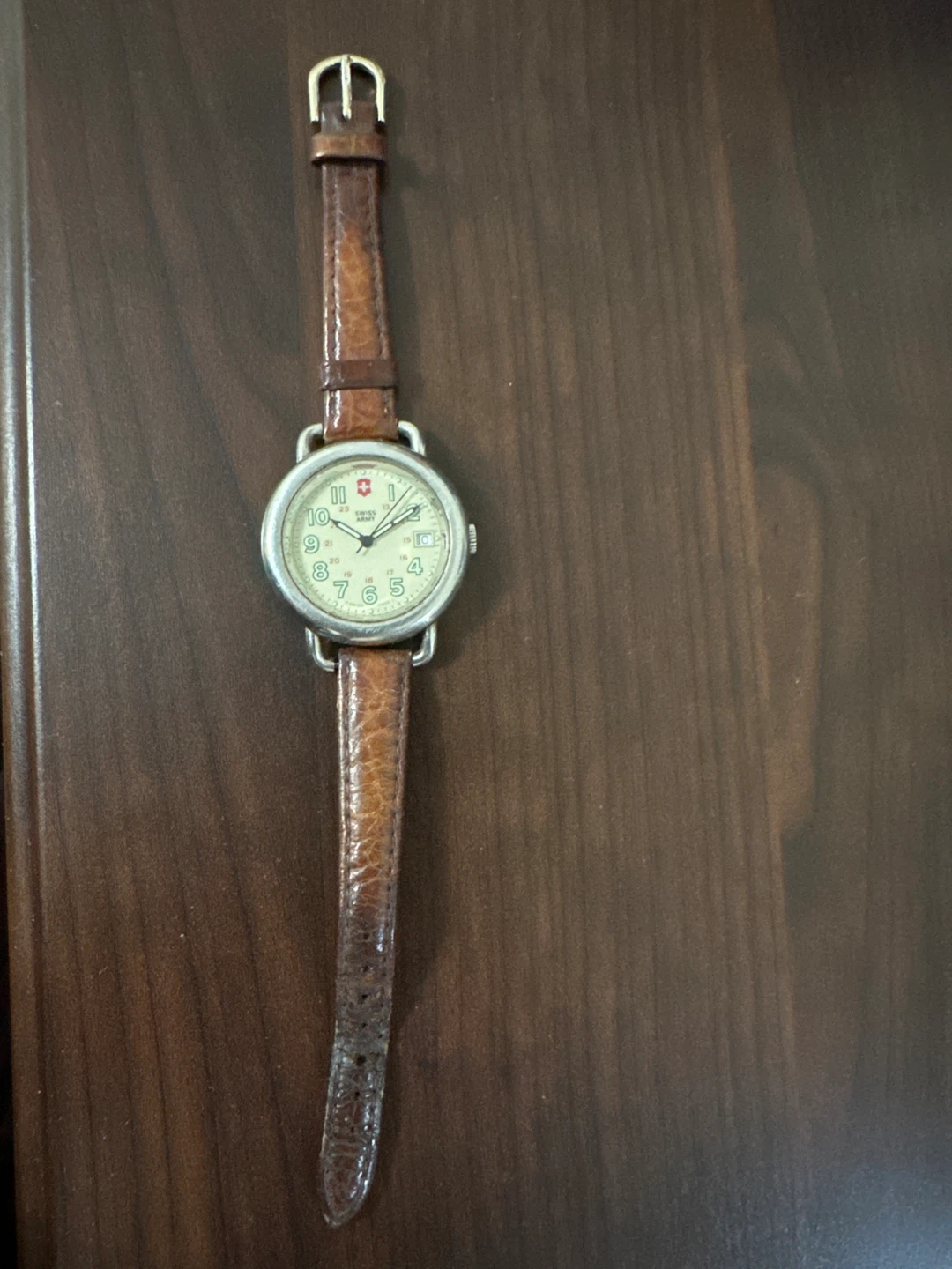 Swiss Army Watch with Leather Strap