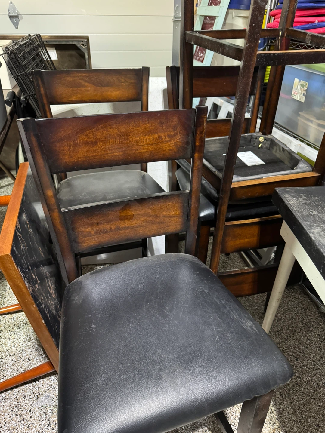 Wooden Bar Height Table with 4 Chairs - photo 2