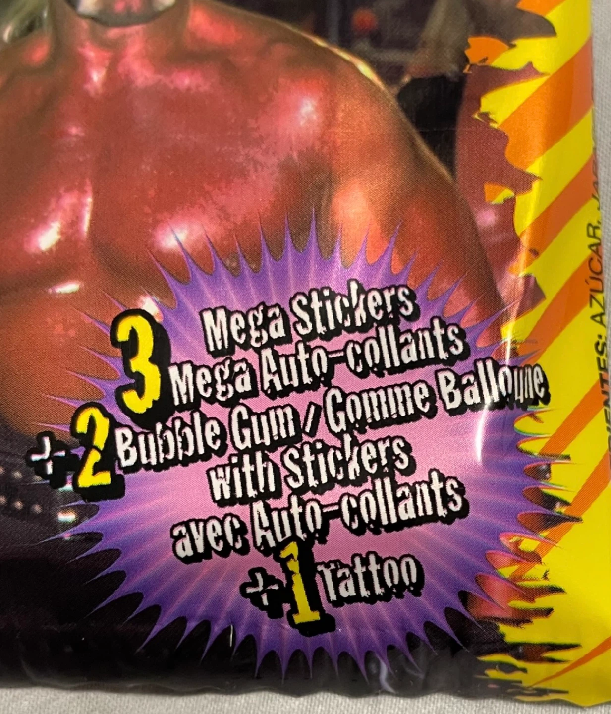 Crazy Planet WWF Wrestling Bubble Gum with Stickers and Tattoos - photo 2