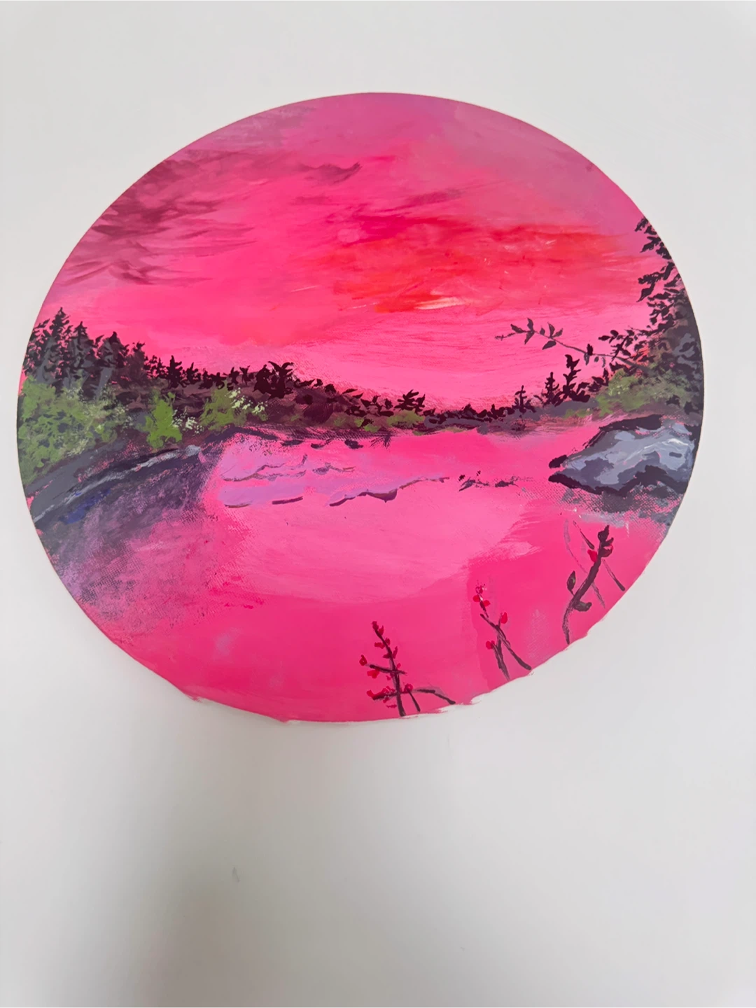 Circular Landscape handmade Painting - photo 2