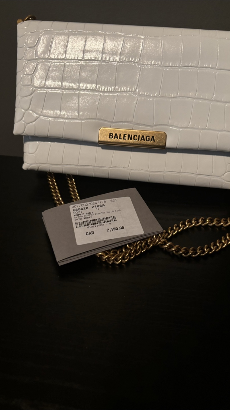 Balenciaga Small Triplet Croc-Embossed Leather Shoulder Bag - photo 2