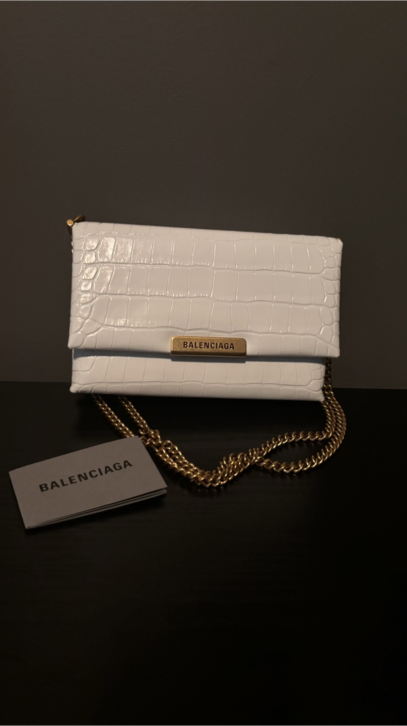 Balenciaga Small Triplet Croc-Embossed Leather Shoulder Bag - photo 4