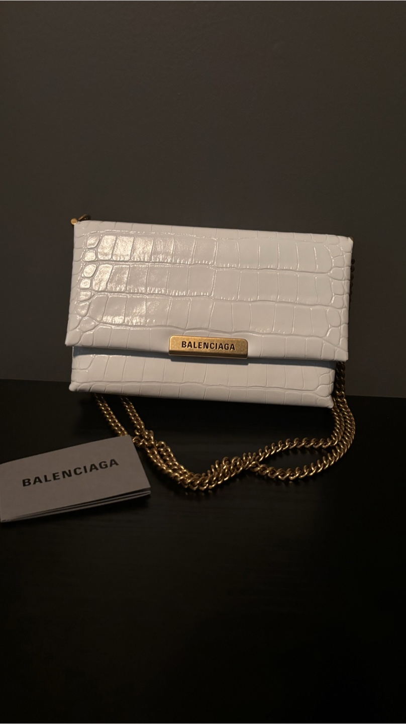 Balenciaga Small Triplet Croc-Embossed Leather Shoulder Bag - photo 3