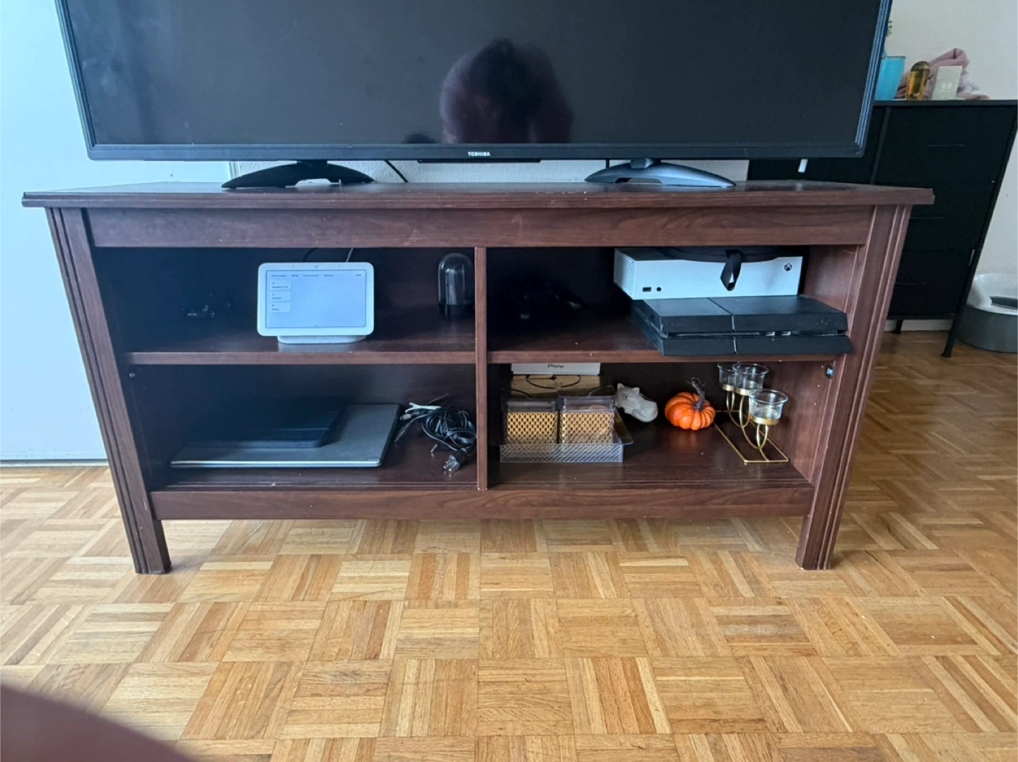 Dark Wood Media Console / TV Stand - photo 3