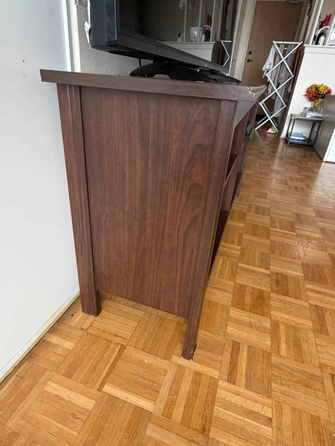 Dark Wood Media Console / TV Stand