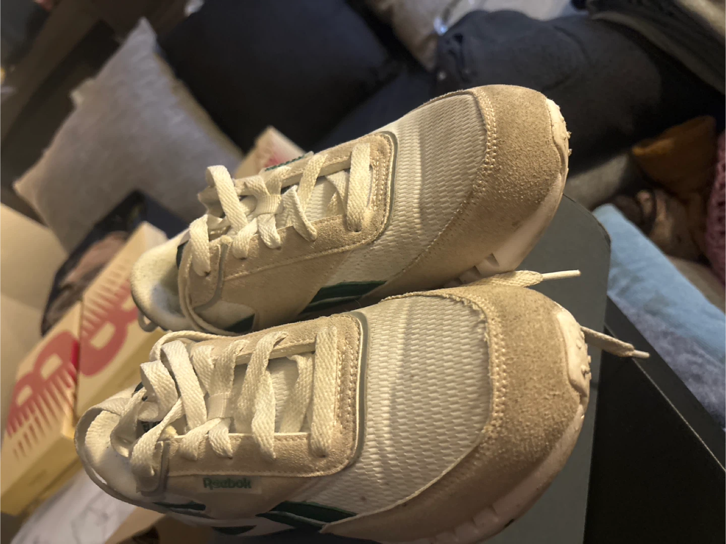Green and white Reebok Sneakers - photo 4