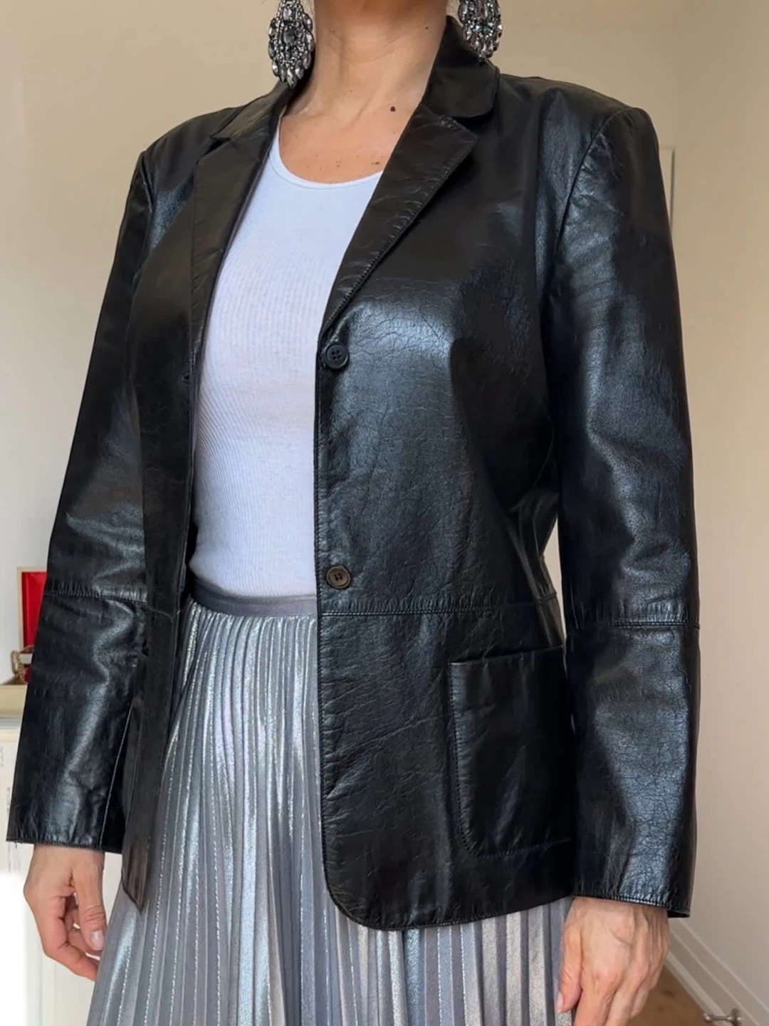 Kenneth Cole Leather Blazer