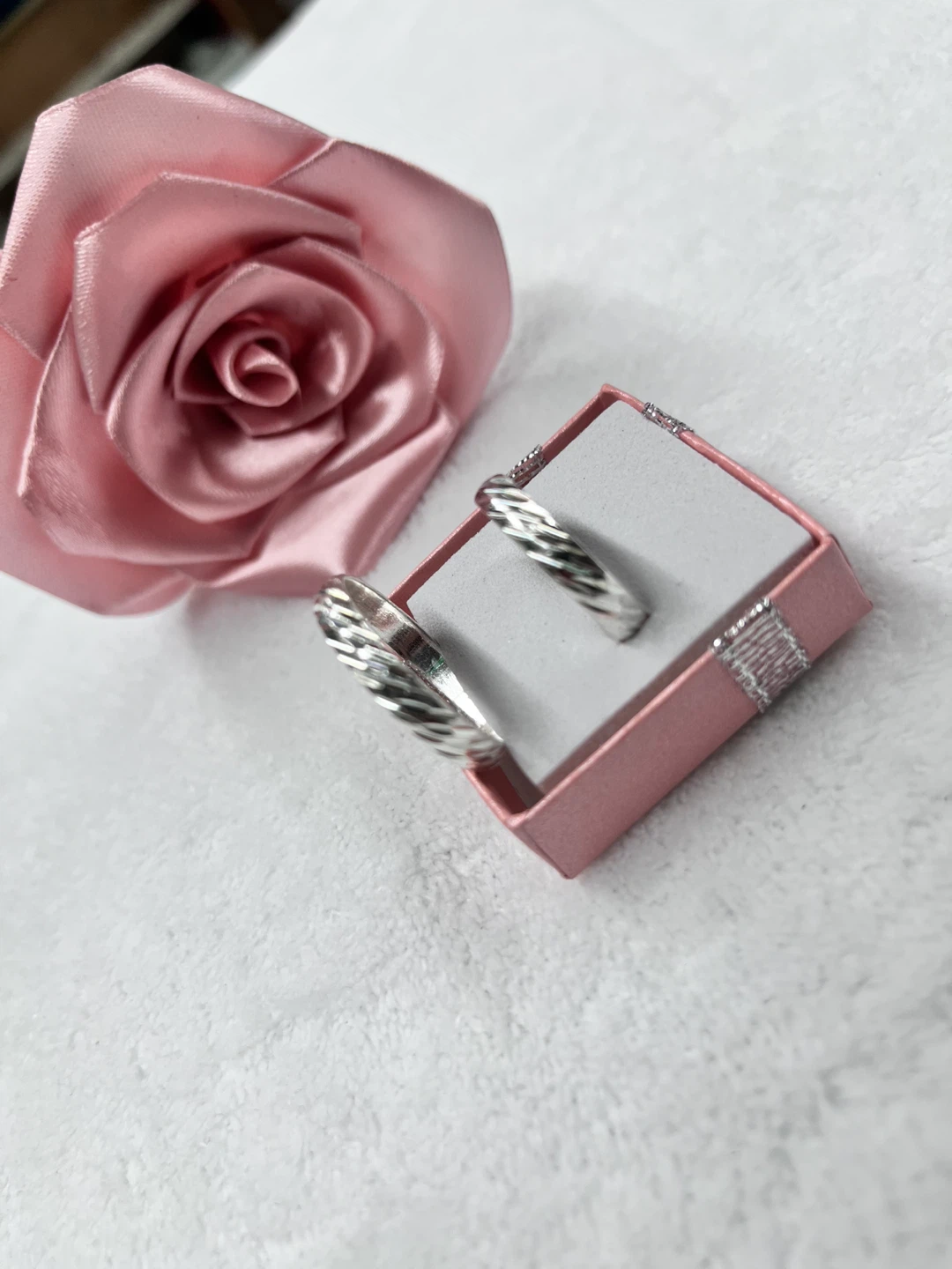 Silver 9.25 Wedding Band Set - photo 2