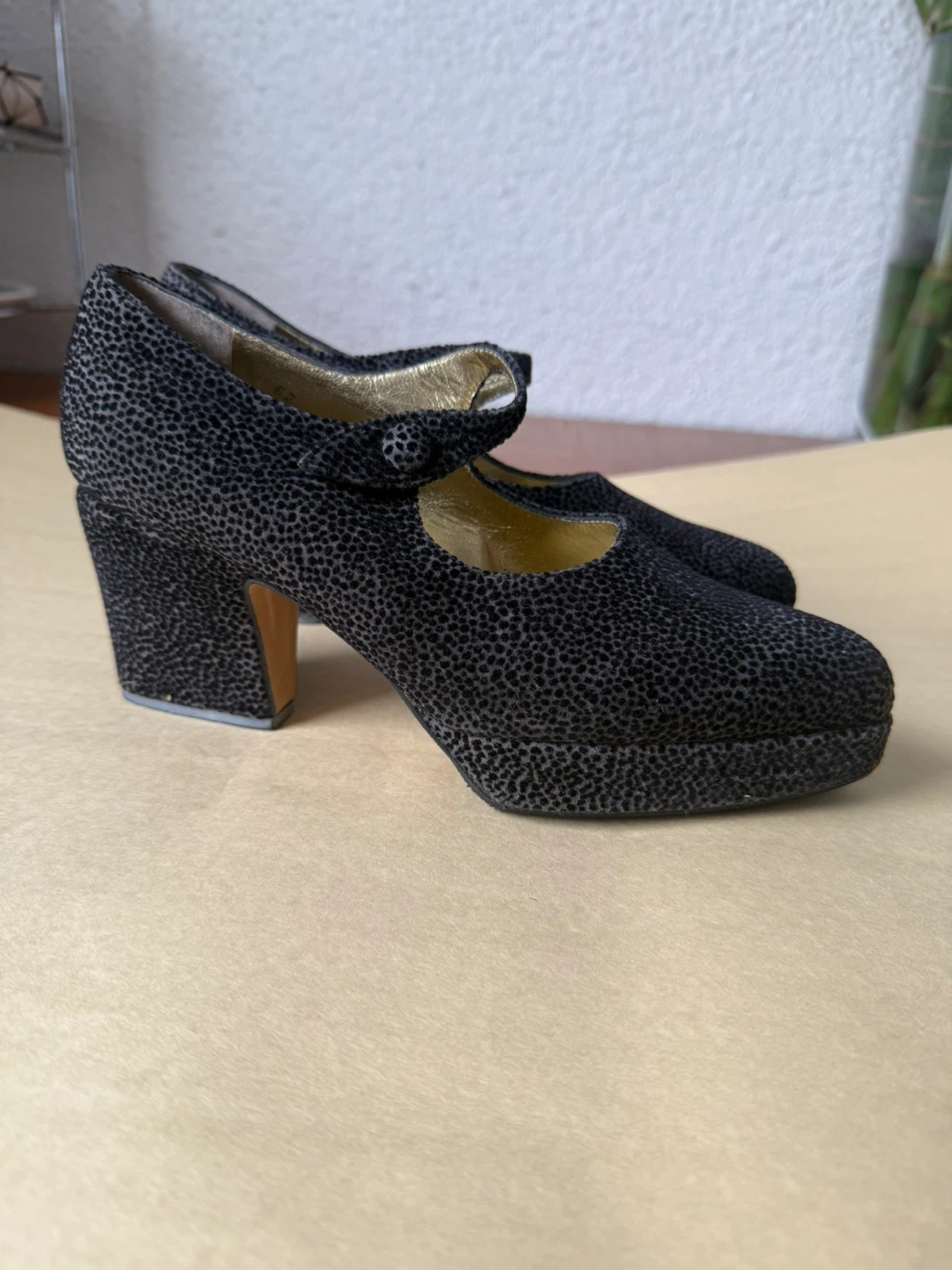 Walter Steiger Black Spotted Mary Jane Heels - US 5 / EU 34 1/2 - photo 2