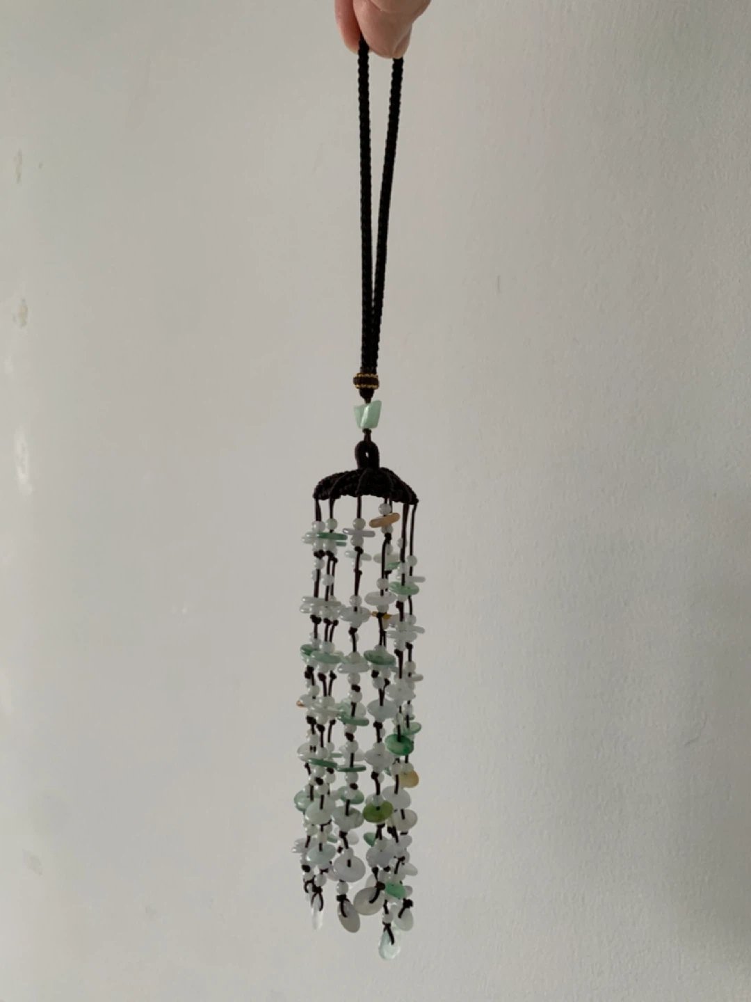 Very Cute Certified Grade A Burmese Jadeite Wind Chime - photo 2