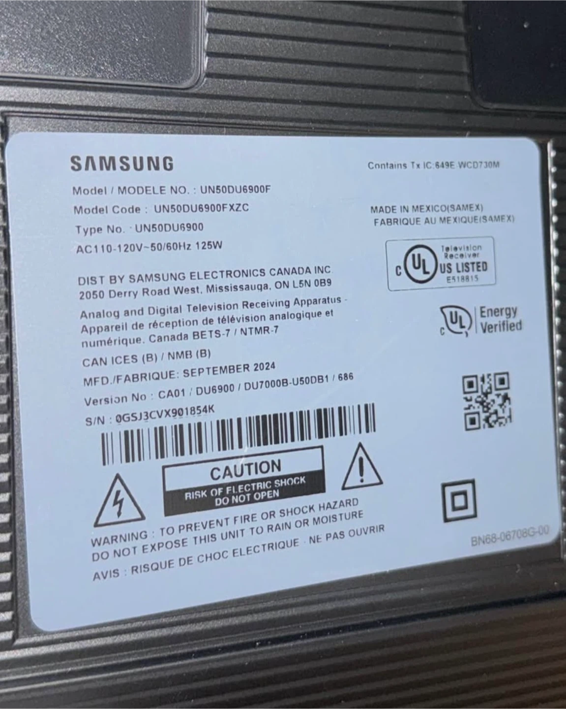 Samsung 50 Inch Crystal UHD DU6900 4K Tizen OS Smart TV - photo 2
