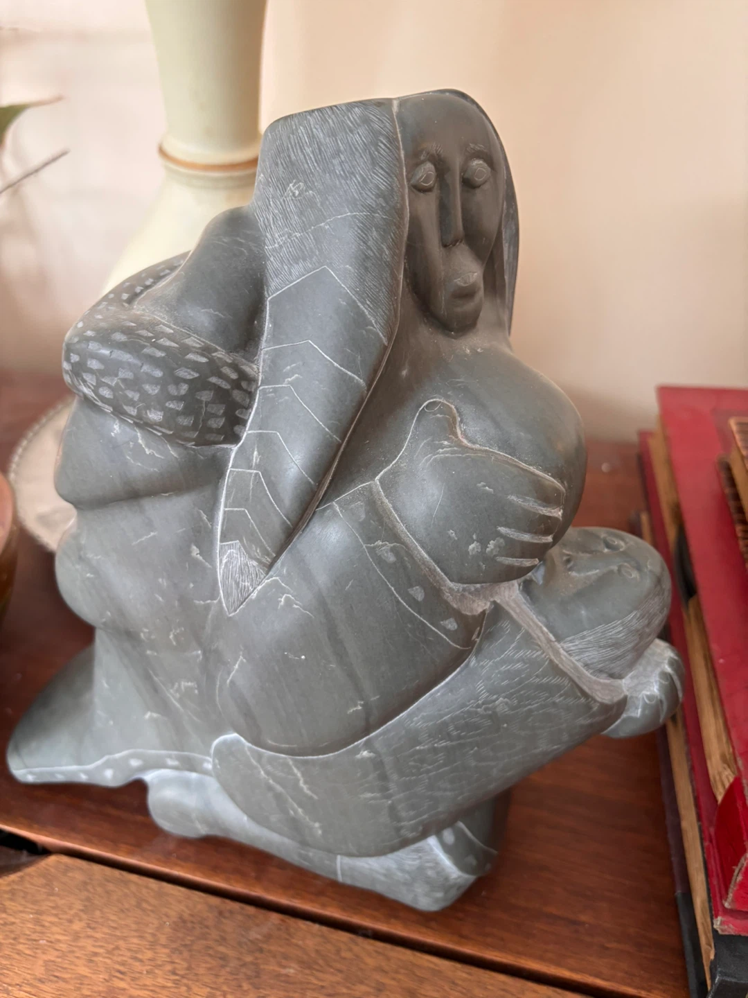 Stone Carving Sculpture - Mother and Child - photo 2