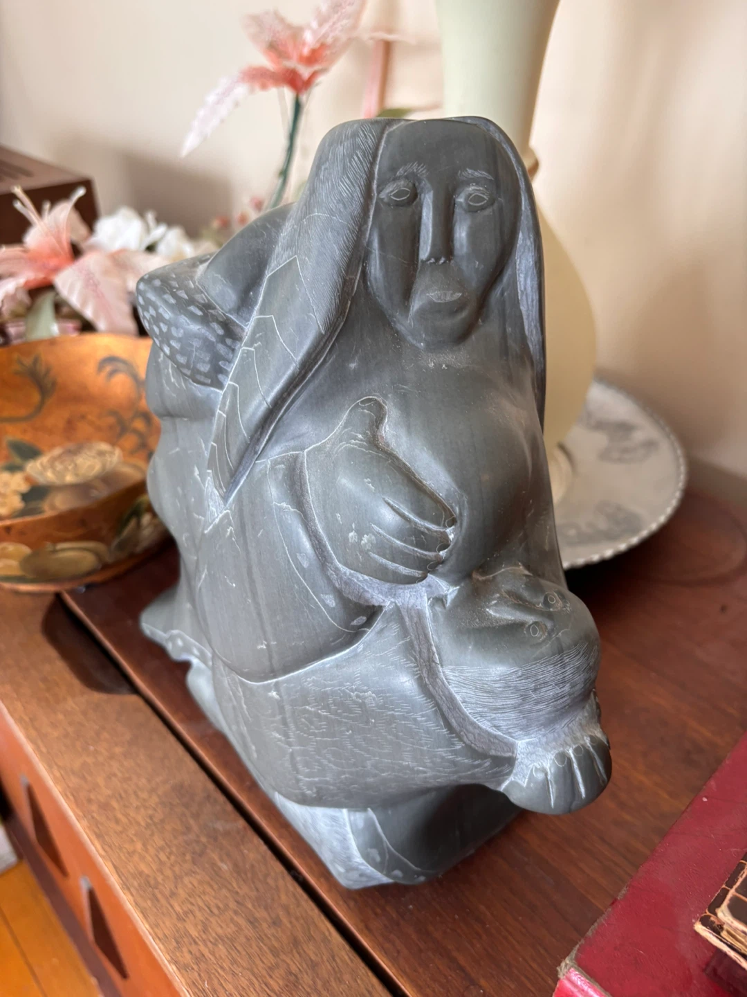 Stone Carving Sculpture - Mother and Child