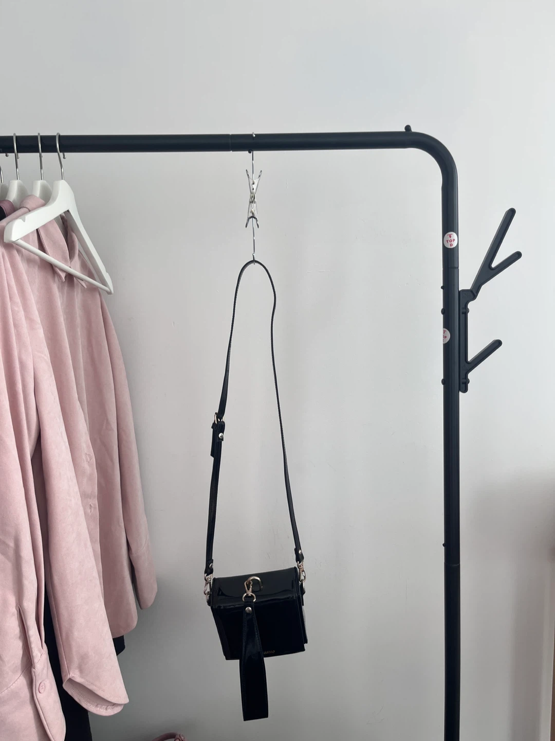 Korea design bag: Black Patent Leather Box Bag - photo 5