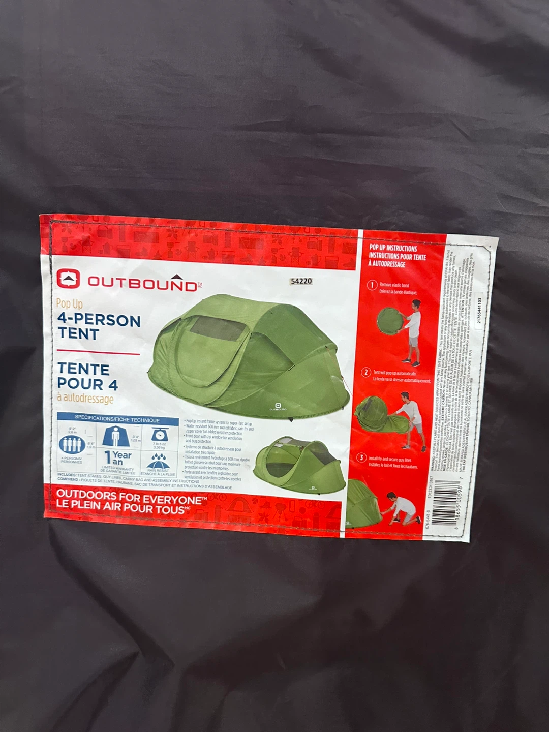 Outbound Pop Up 4-Person Tent