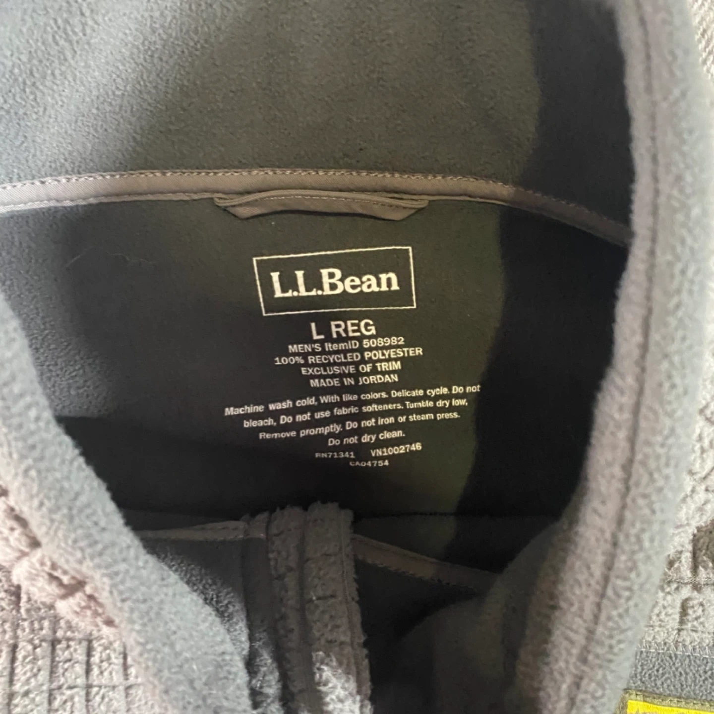 L.L.Bean Men's Fleece Jacket - Grey - Size L - photo 3