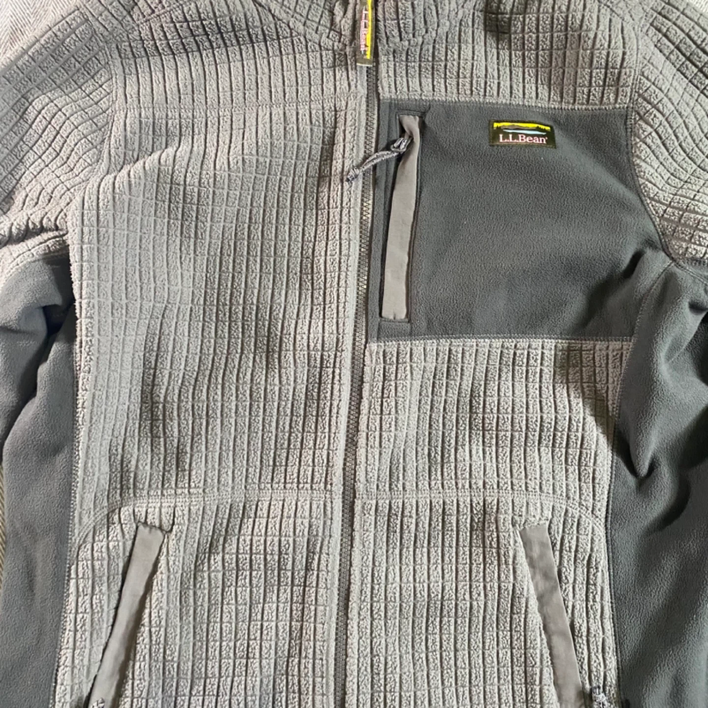L.L.Bean Men's Fleece Jacket - Grey - Size L - photo 2