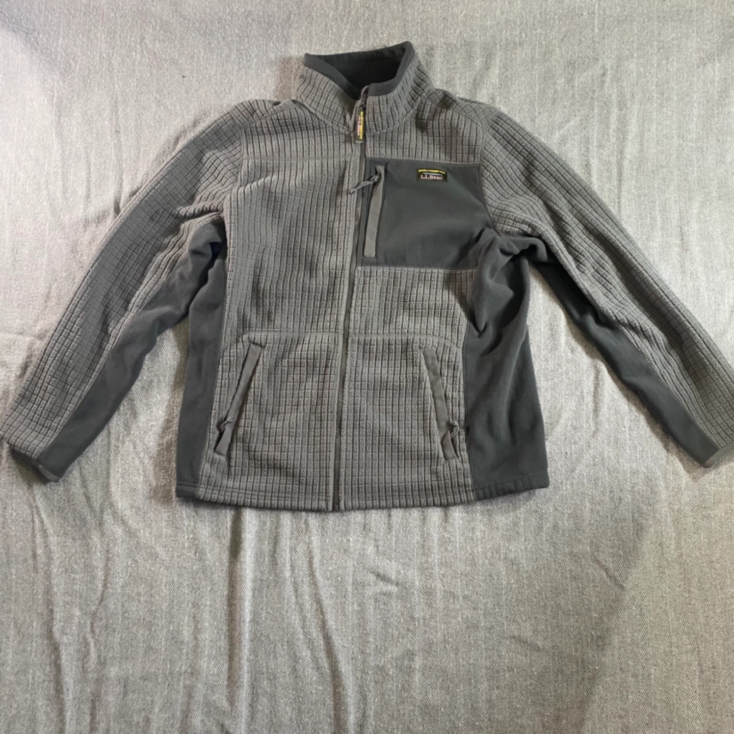 L.L.Bean Men's Fleece Jacket - Grey - Size L