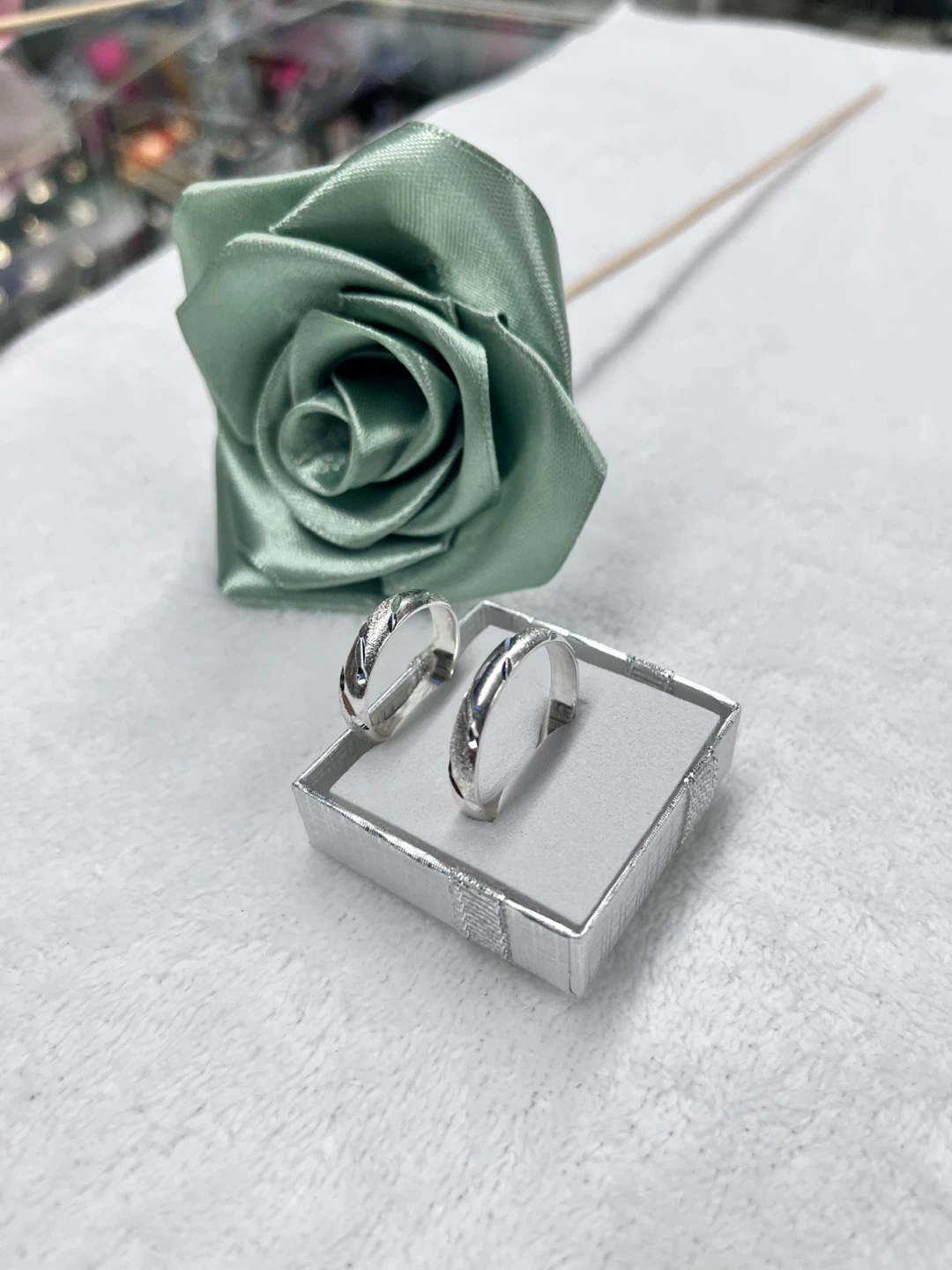 Silver 9.25 Wedding Rings Set - photo 2