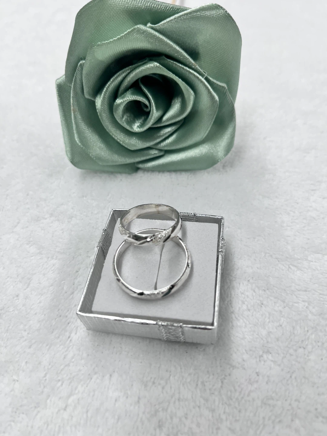 Silver 9.25 Wedding Rings Set - photo 3