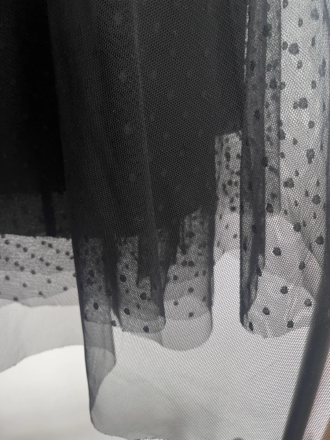 Black Tulle Skirt with Polka Dots - photo 2