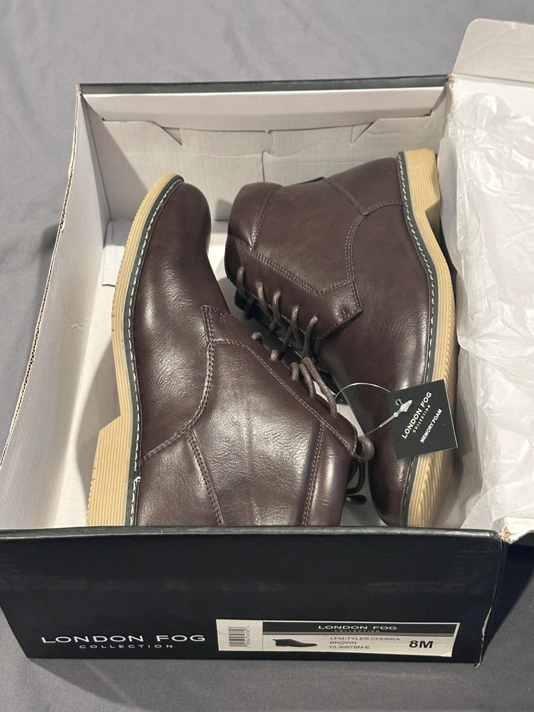London Fog Men's Chukka Boots Brown Size 8M - photo 5