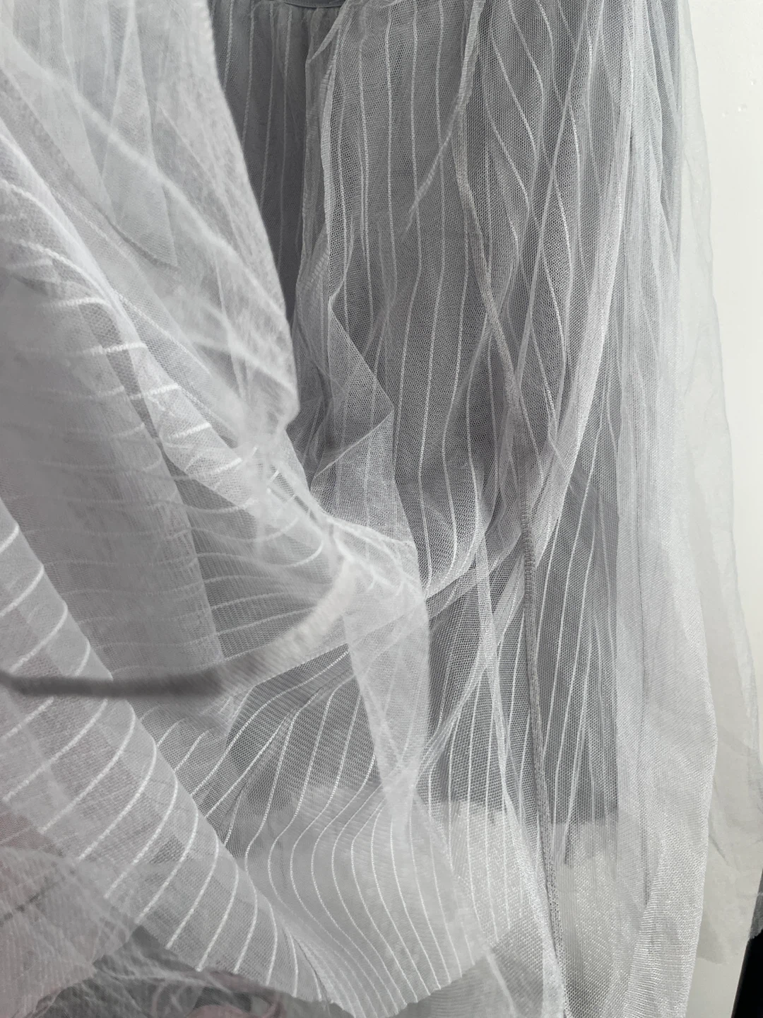 Grey Tulle Skirt with Stripes - photo 2