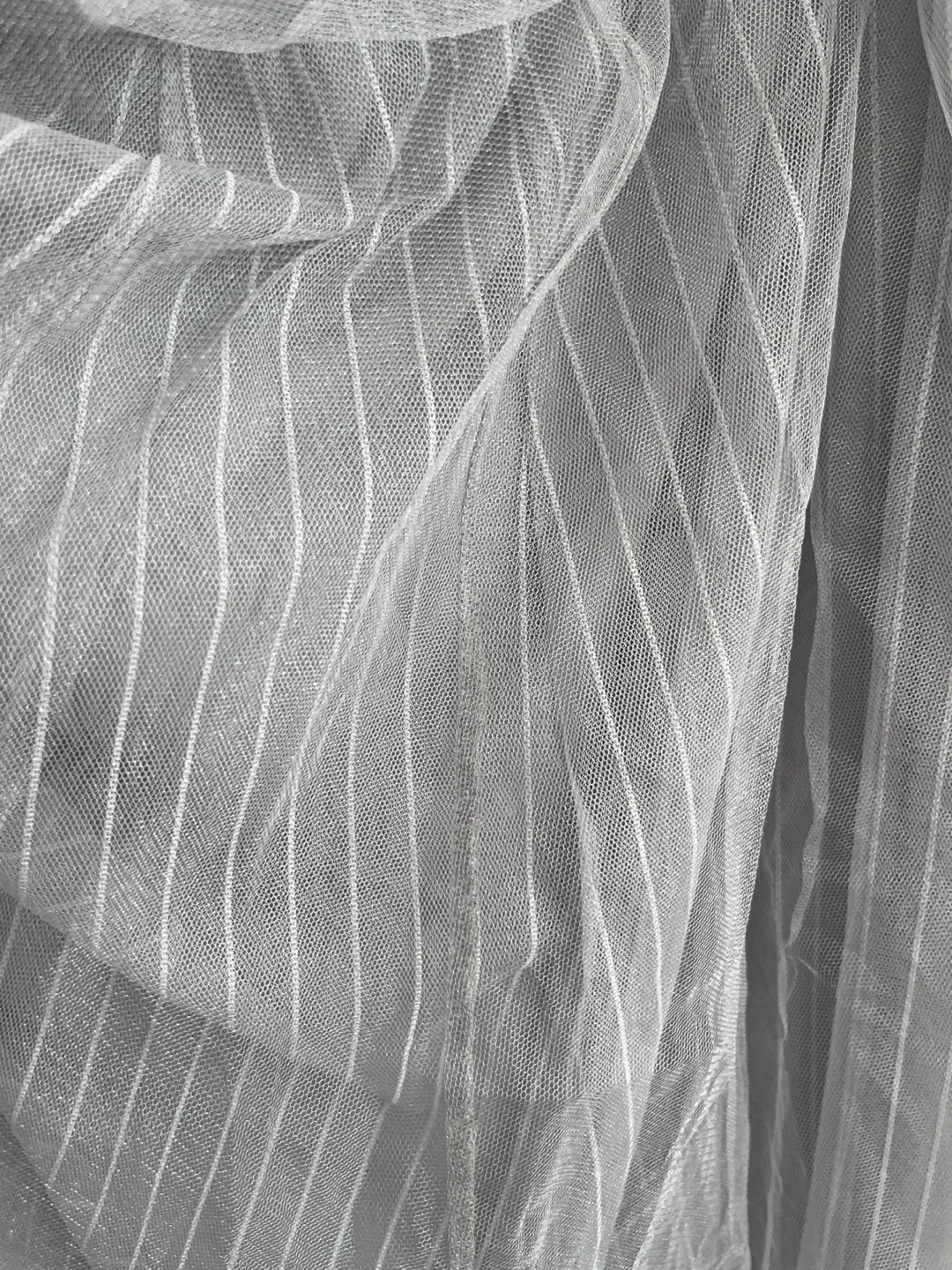 Grey Tulle Skirt with Stripes - photo 4