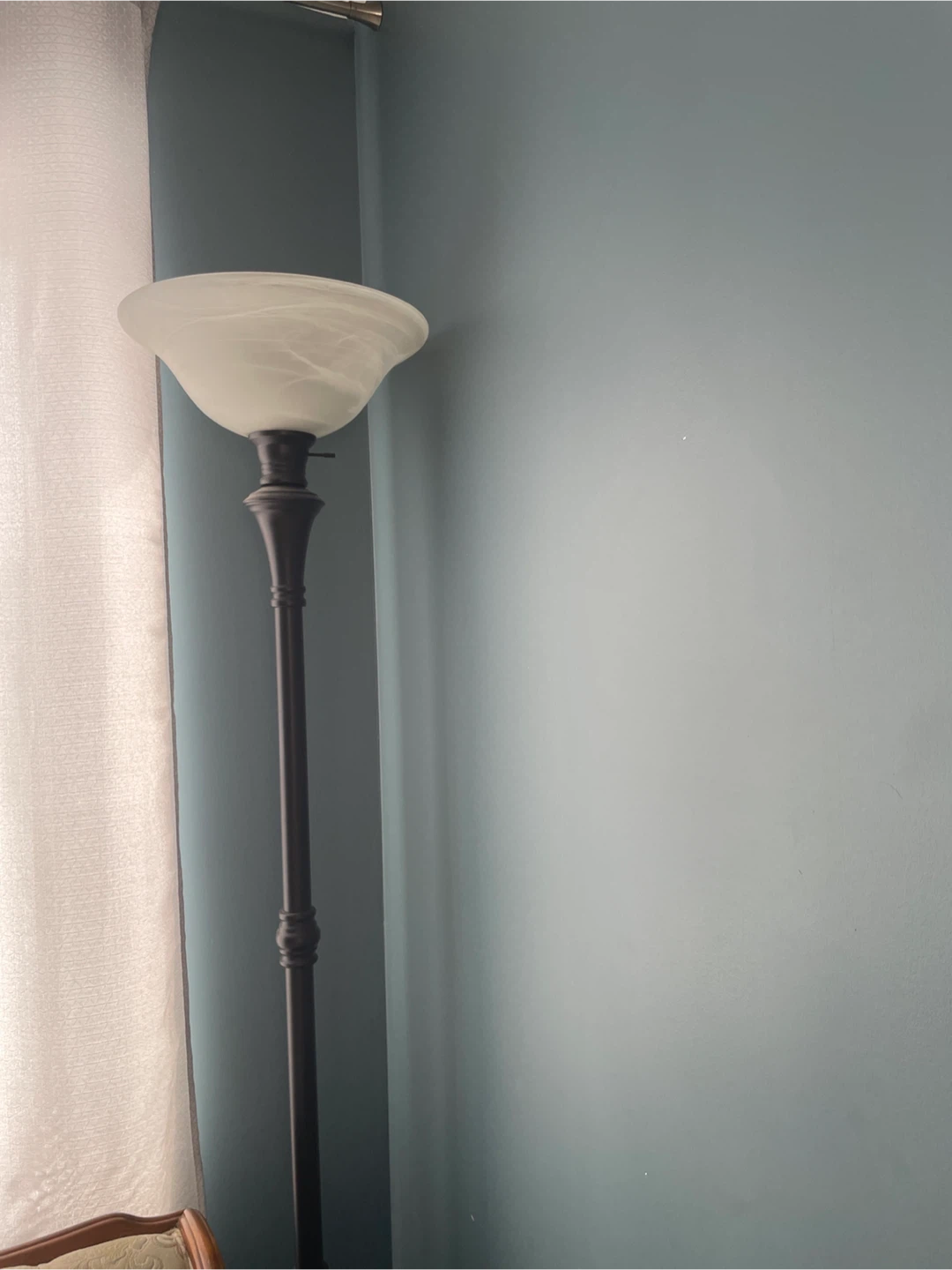 Floor Lamp with Marble Swirl Shade - photo 2