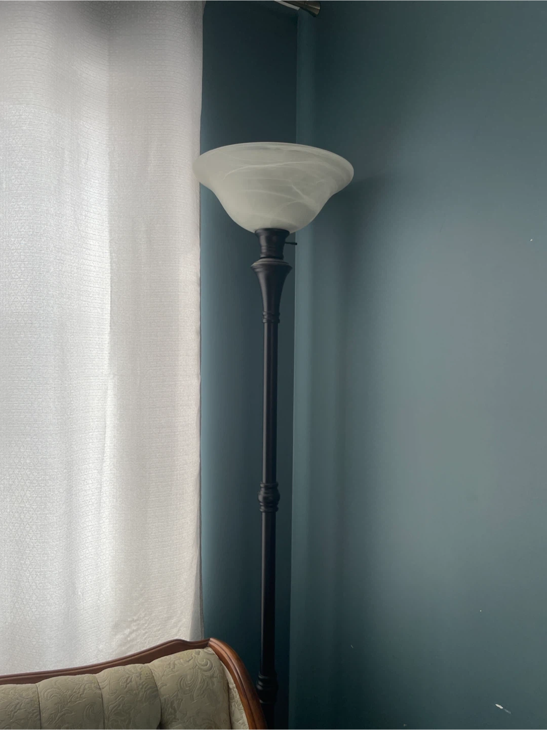 Floor Lamp with Marble Swirl Shade - photo 3