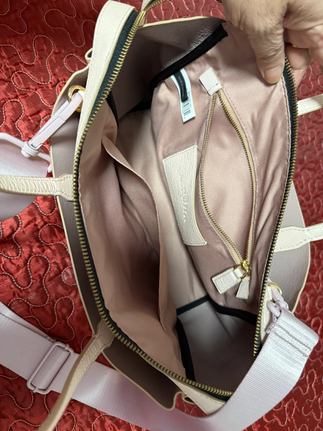 The Marc Jacobs Pink Leather Tote Bag with Crossbody Strap - photo 4