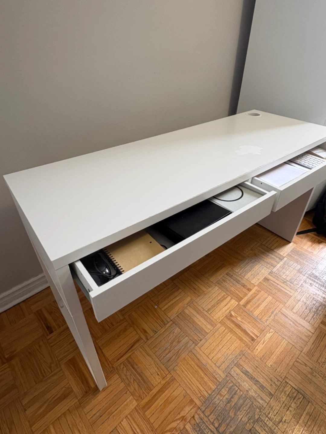 MOVING SALE - IKEA White Desk with Drawers
