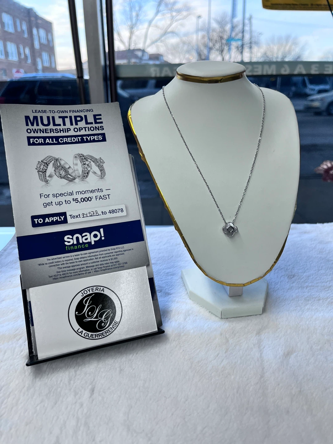 Silver Clover Pendant Necklace - photo 2