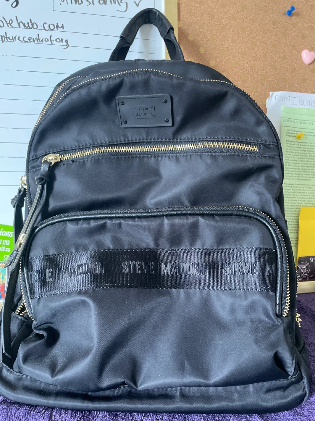 Steve Madden Black Backpack