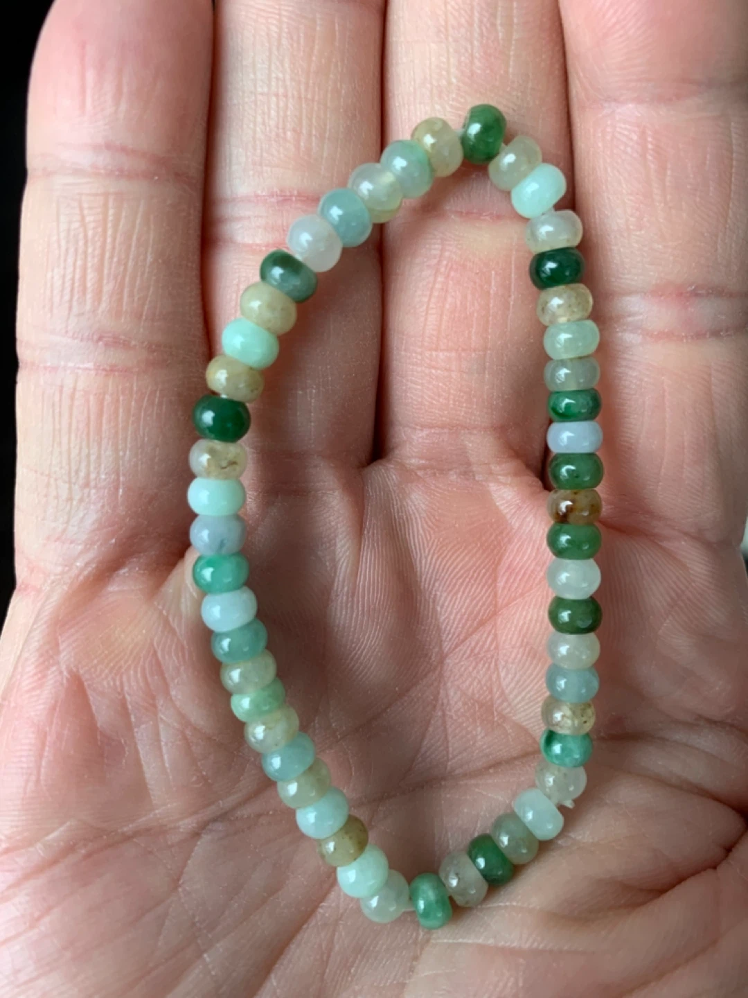 Certified Grade A Burmese Jadeite Bracelet - 5mm Multi-Color - photo 3