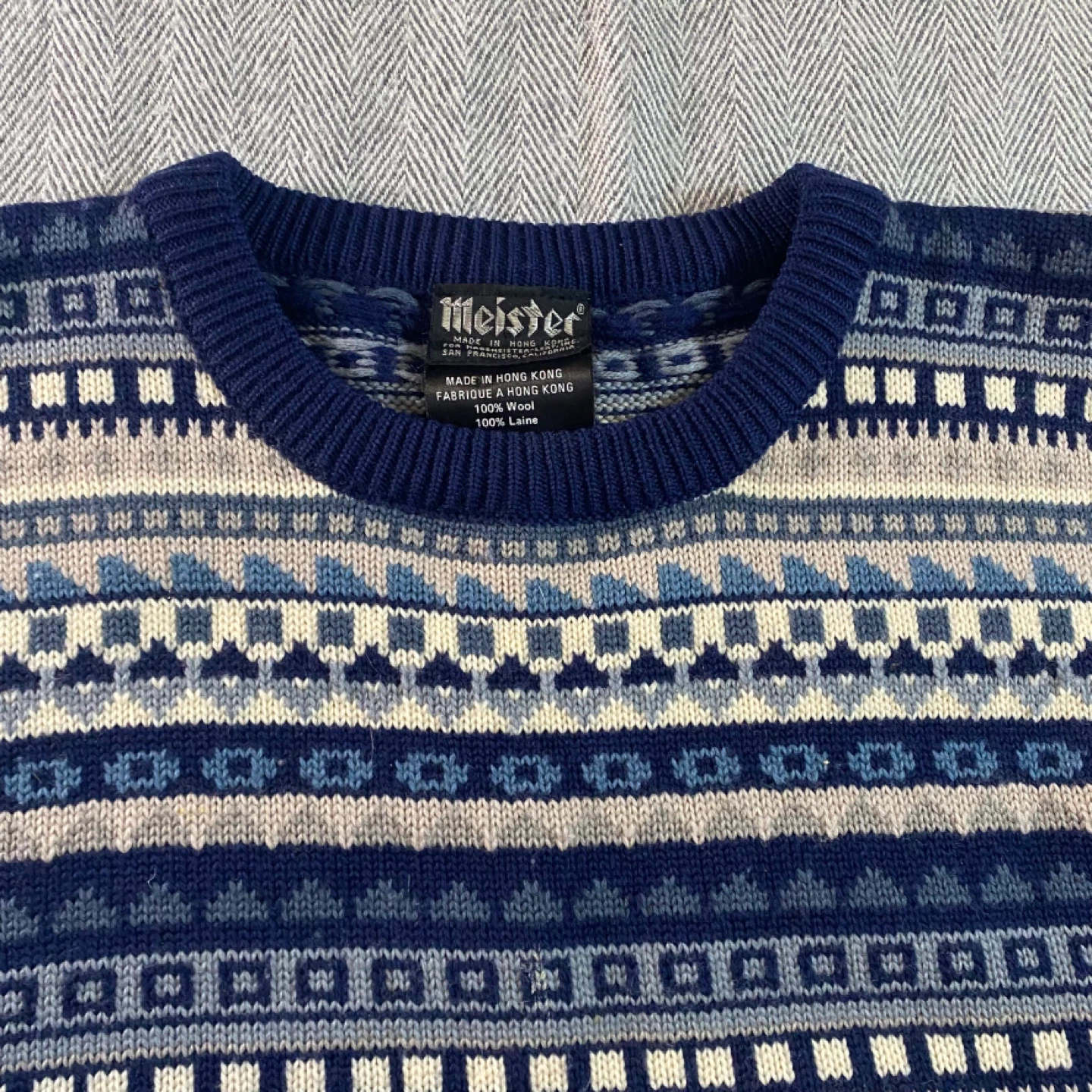 Meister 100% Wool Fair Isle Sweater -medium - photo 3