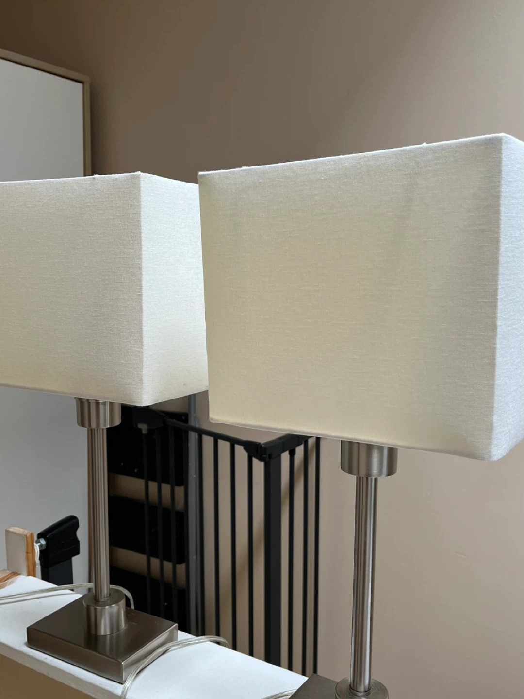 Set of 2 Modern Nickel Table Lamps - photo 5