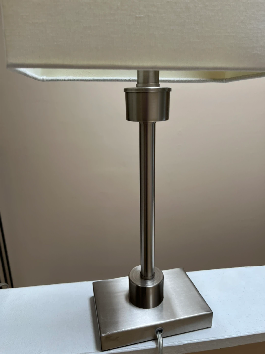 Set of 2 Modern Nickel Table Lamps - photo 2