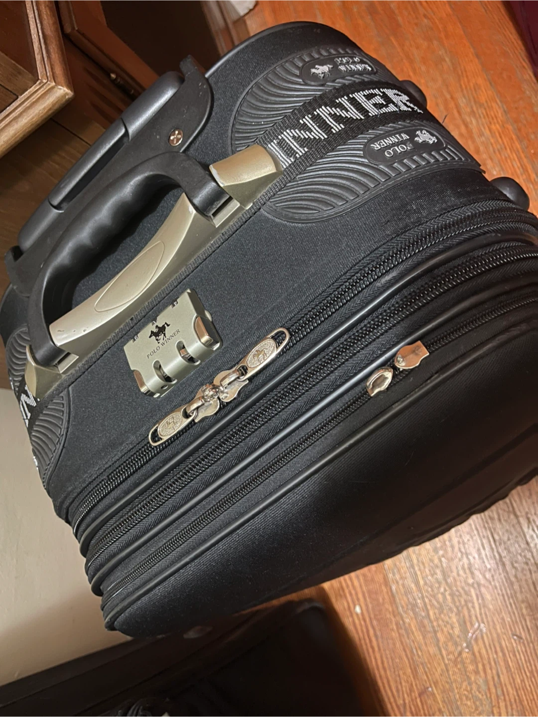 Black Polo Winner Rolling Luggage carry on - photo 4