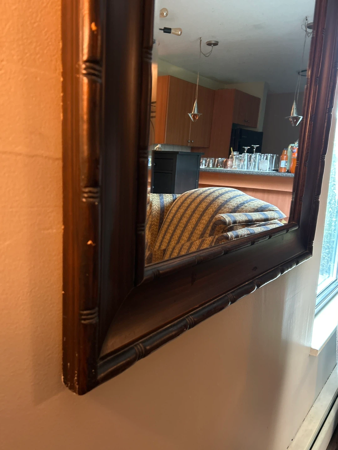 Vintage Wooden Frame Mirror - photo 2