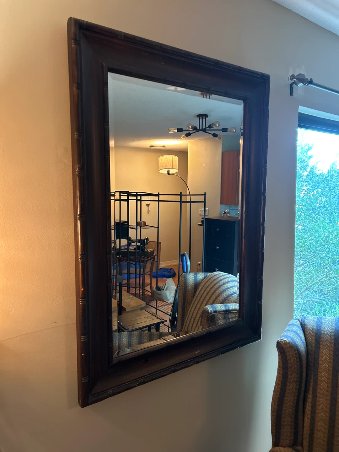 Vintage Wooden Frame Mirror