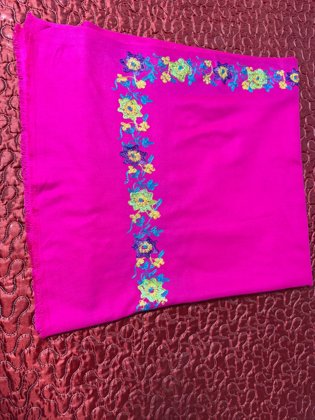 Embroidered Pink Shawl - photo 3