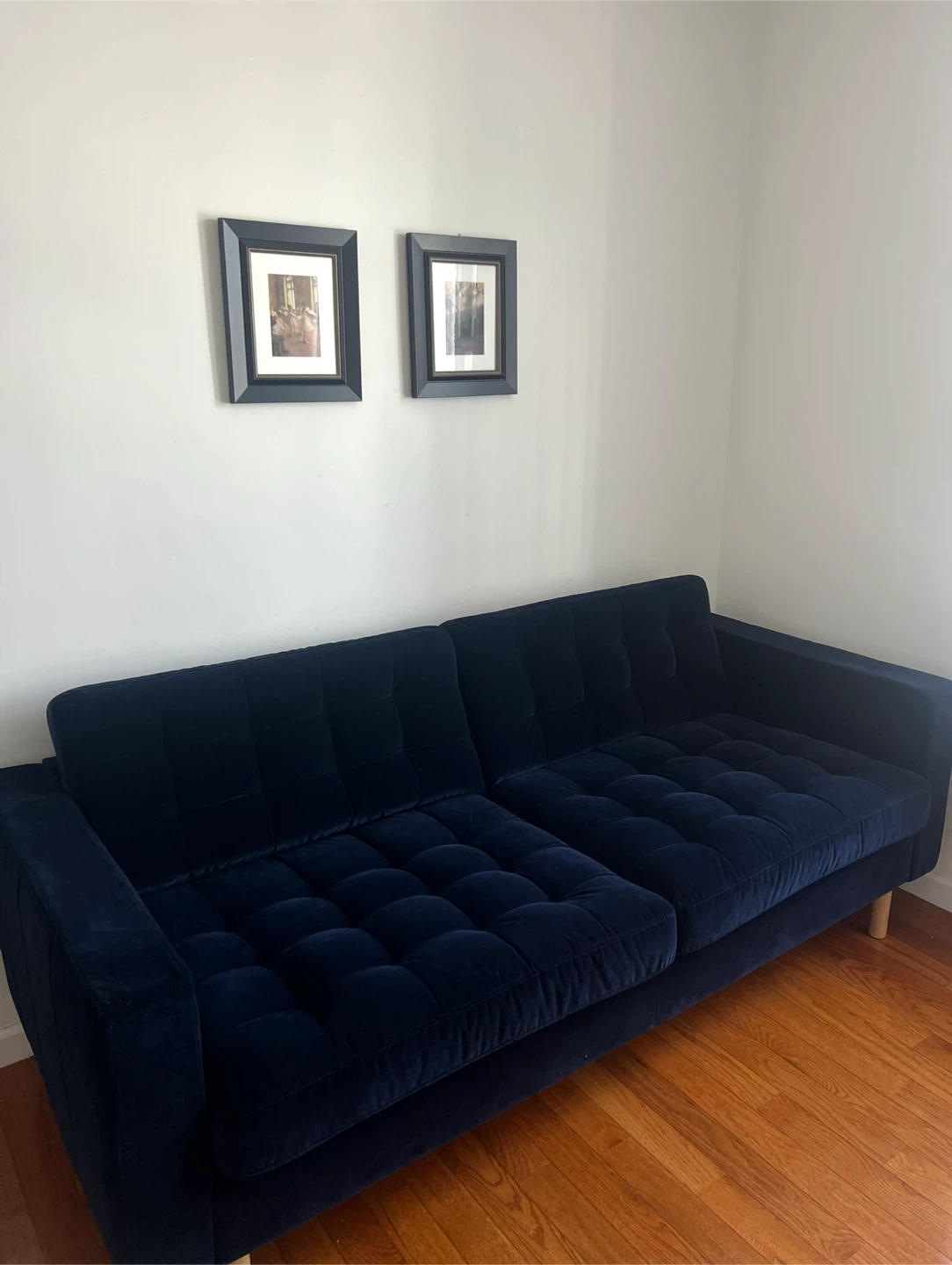 IKEA MORABO Sofa, blue velvet