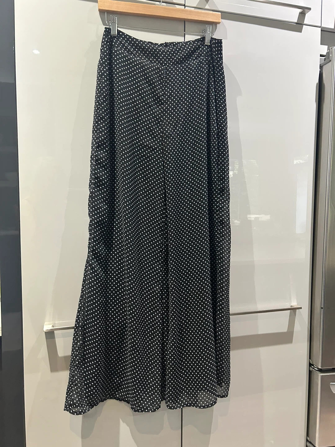 Black Polka Dot Flare Pants