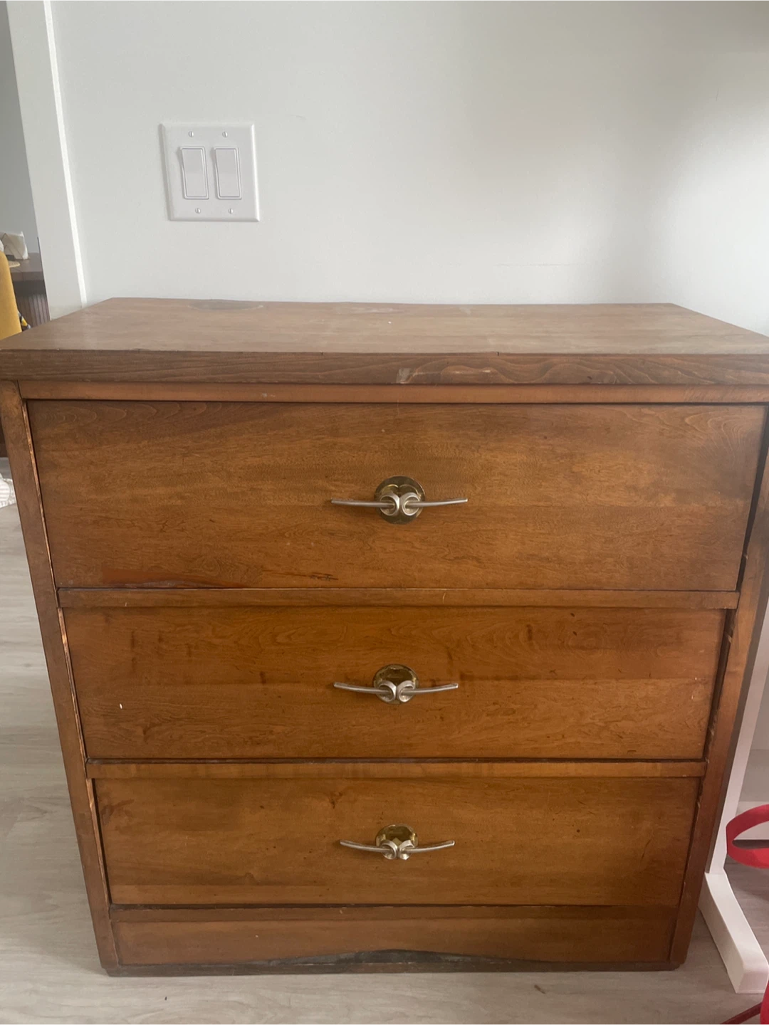 Wooden Dresser with 3 Drawers