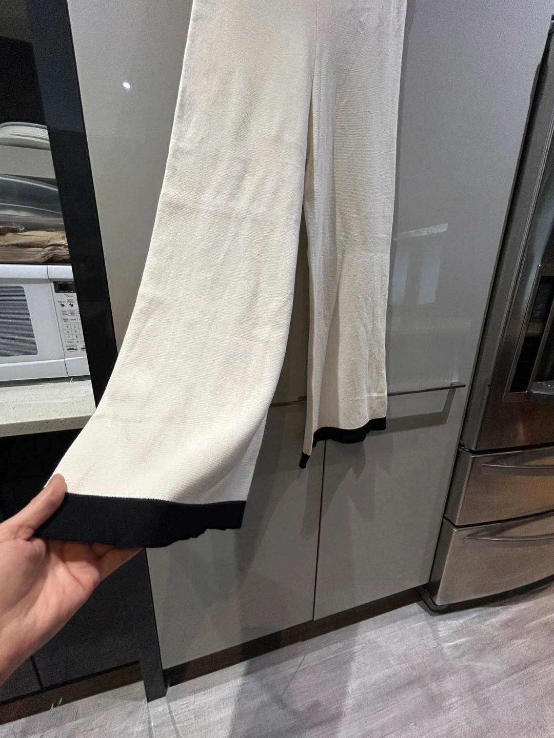 Zara Knit Cream Wide Leg Pants - photo 3