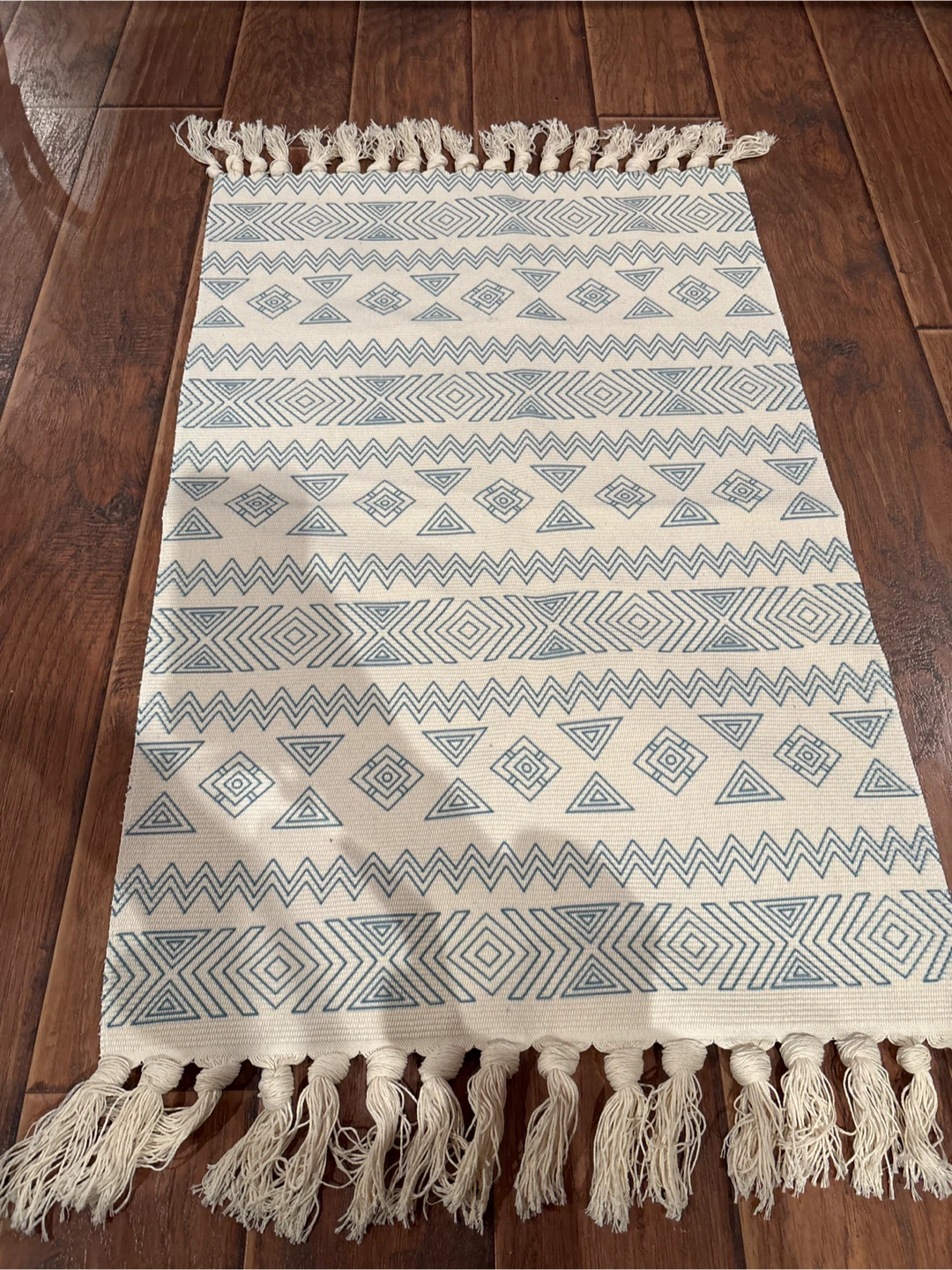 Boho Style Runner Rug with Tassels